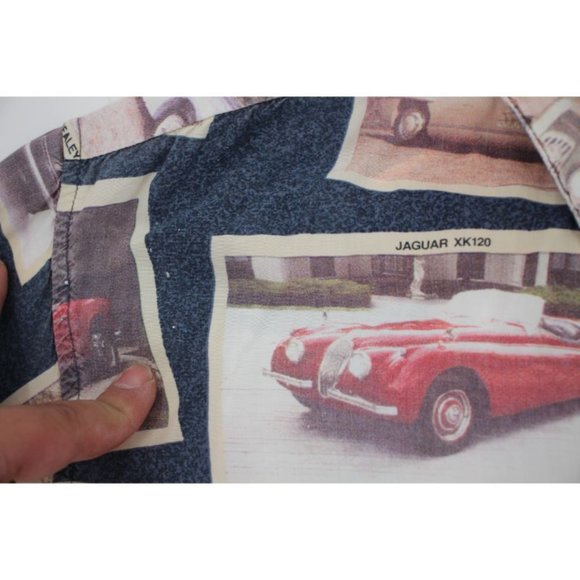 Vintage Reyn spooner Mens XL car print hawaiian shirt Ferrari lamborghini jaguar - Picture 9 of 10